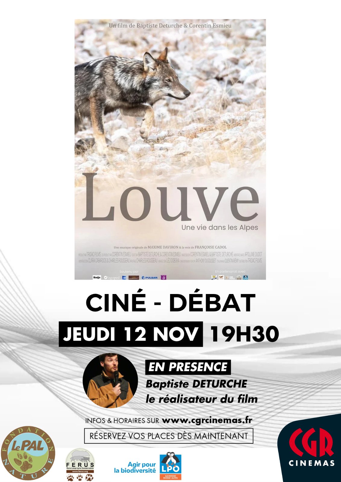 Ciné Débat 🐺 Louve une vie dans les Alpes 🏔️