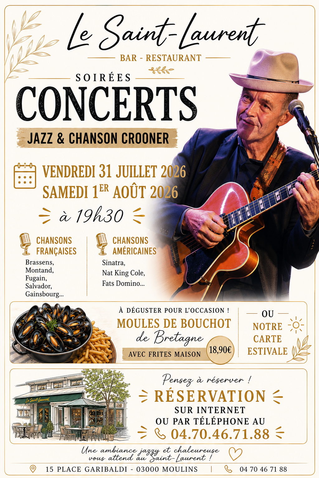 Concert jazz et chansons crooner